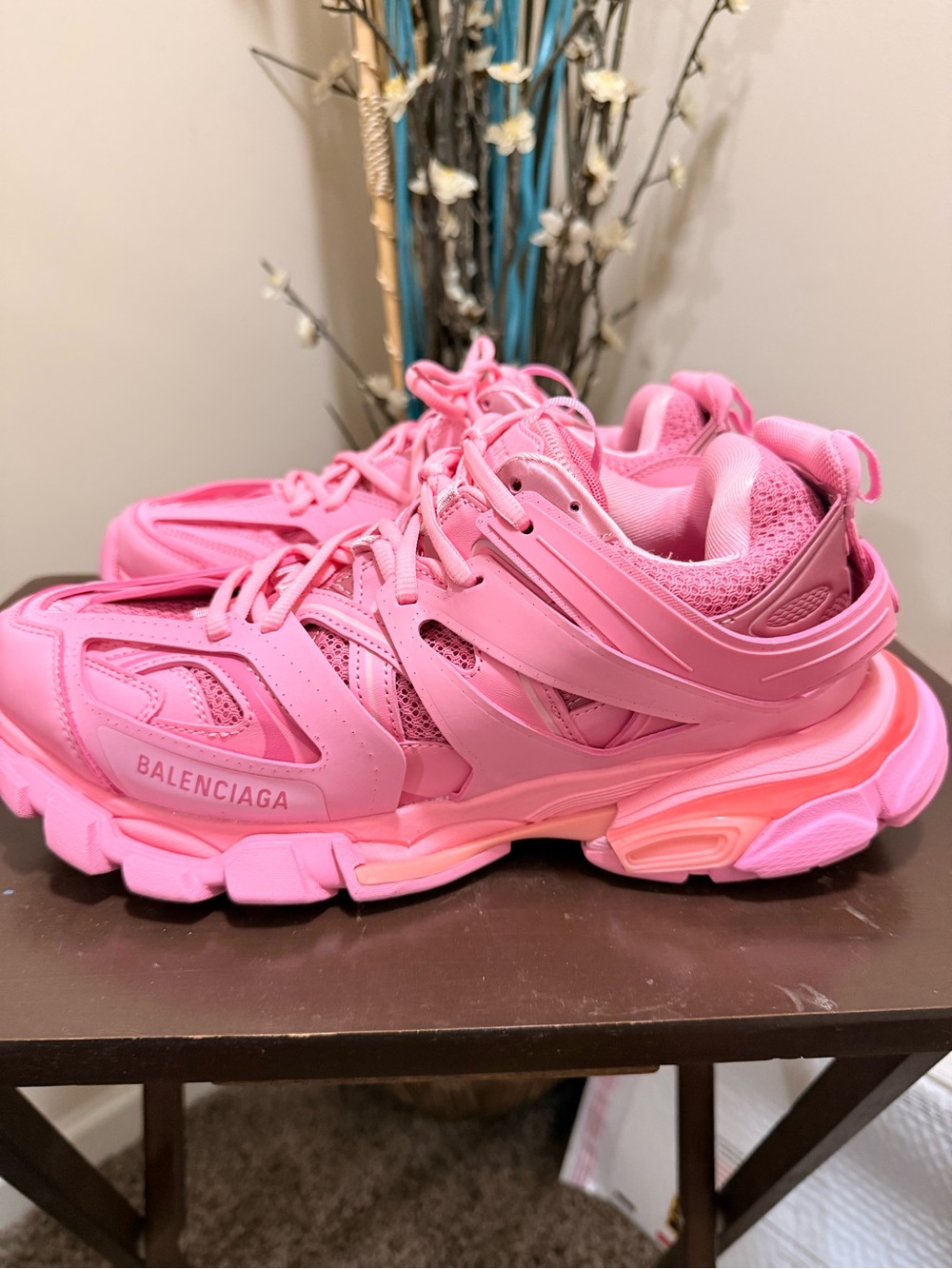 Balenciaga Pink Layered Runner Sneakers Men’s size 11